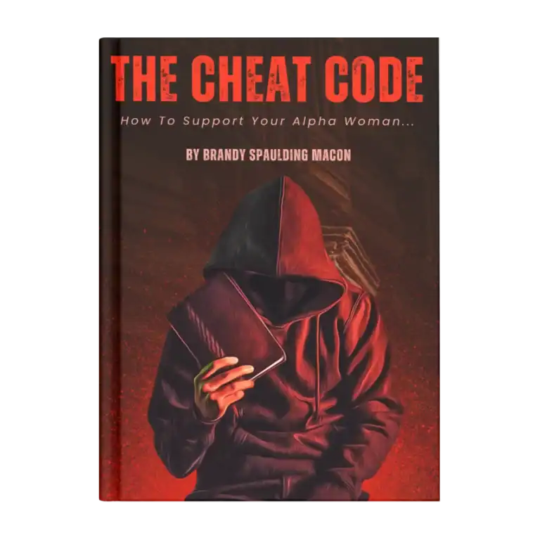 Book cover of "The Cheat Code" by Brandy Spaulding Macon featuring a hooded figure.